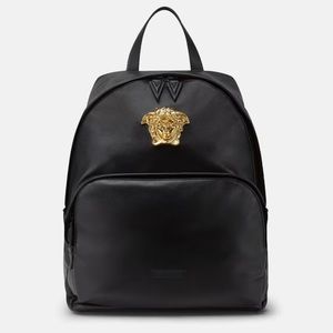 VERSACE LA MEDUSA LEATHER BACKPACK